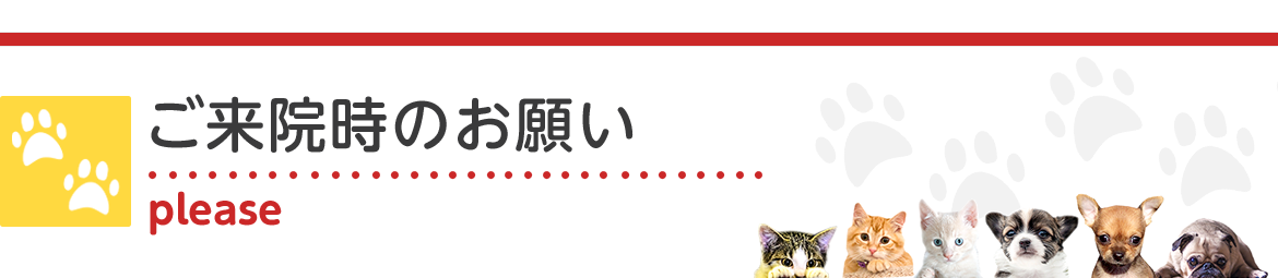 ご来院時のお願い